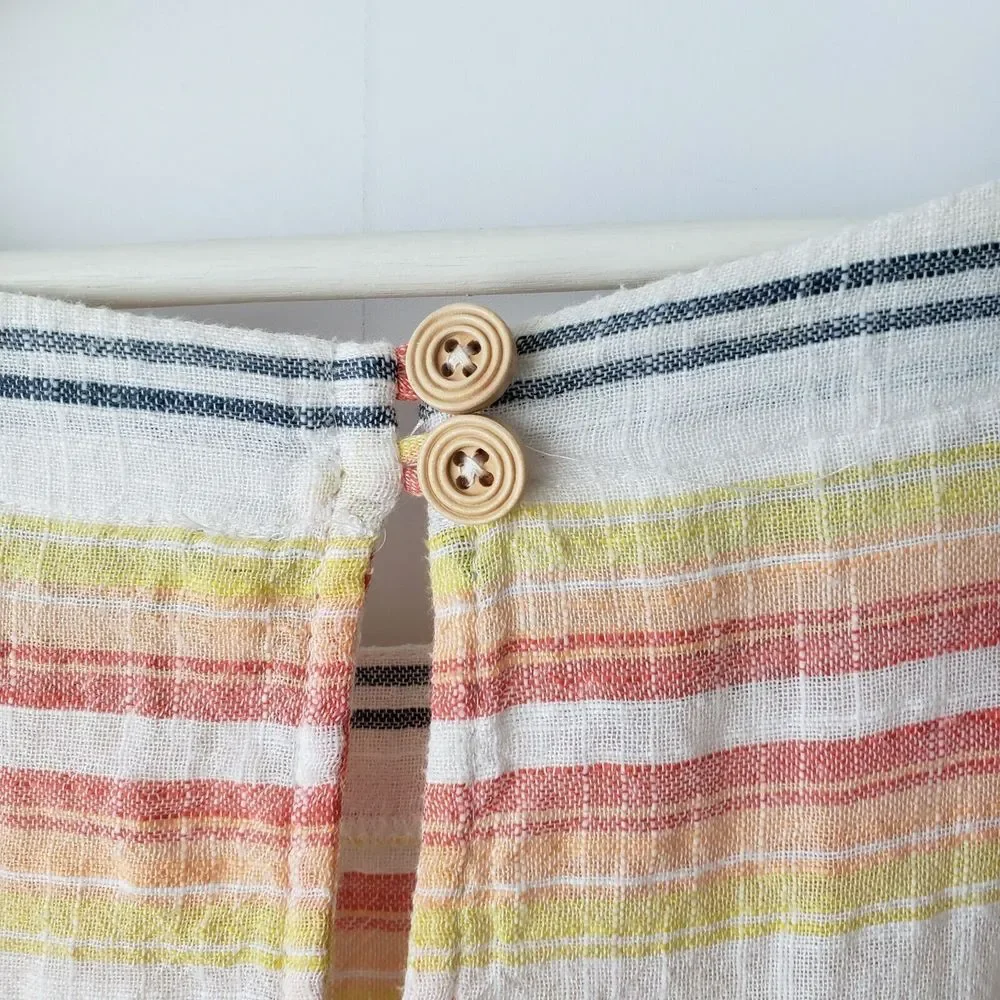 Free People Summer Nights Striped Dress in Yellow Mini size S - Picture 7 of 8